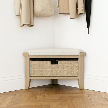 Eaton Country Oak Corner Hall Bench