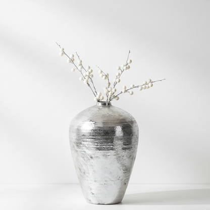 Hammered Silver Astral Large Vase