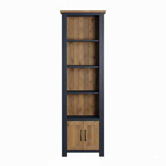 Splash of Blue Narrow Bookcase