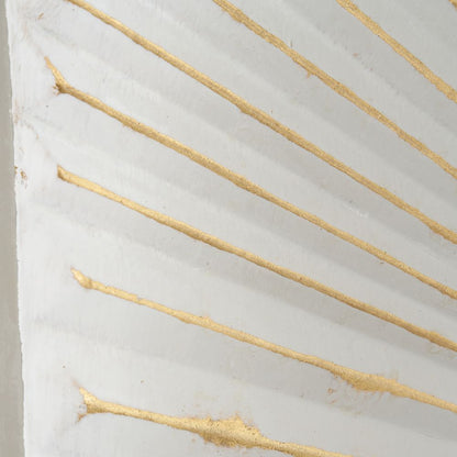 Metal White and Gold Sunburst Wall Art