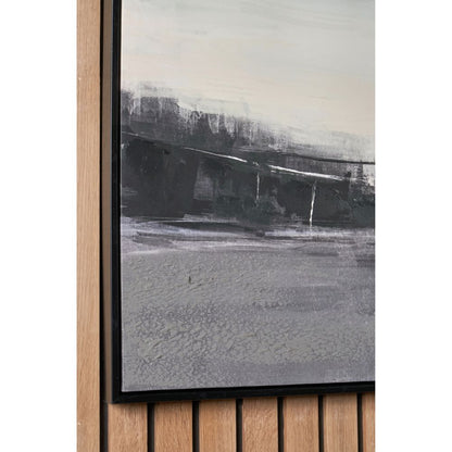 Canvas Monochrome Landscape with Black Frame