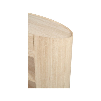 Tivoli Travertine Effect Veneer 1 Drawer Console Table