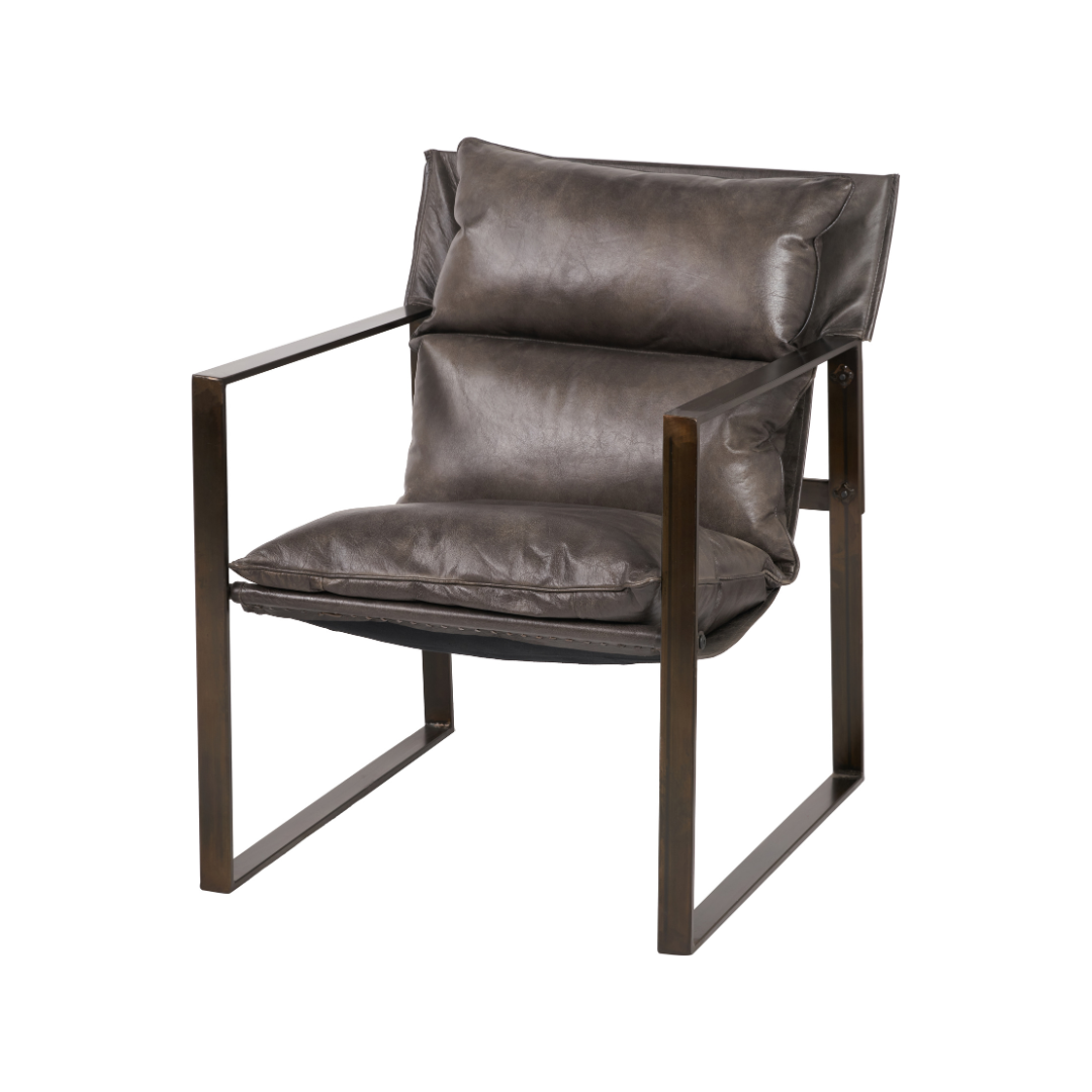 Nico Leather Chair and Footstool