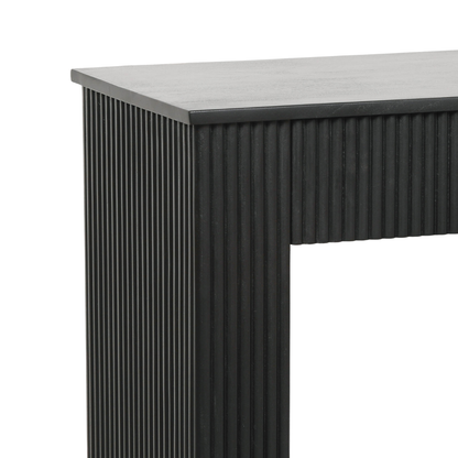 Everden Fluted Acacia Wood Console Table