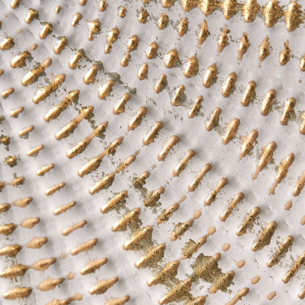 Metal Light Grey and Gold Starburst Wall Art