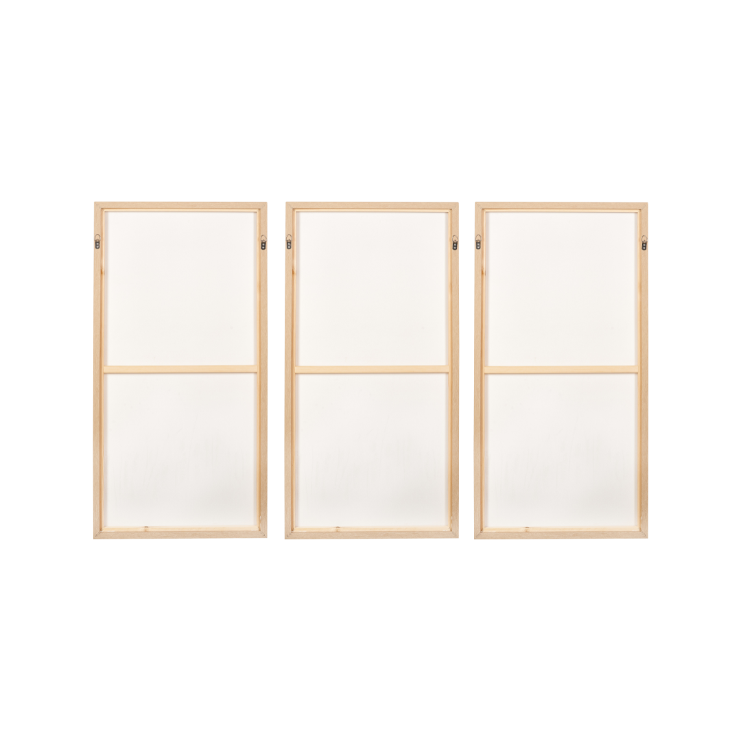 Natural and White Landscape Canvases with Natural Frames