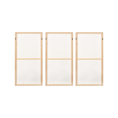 Natural and White Landscape Canvases with Natural Frames