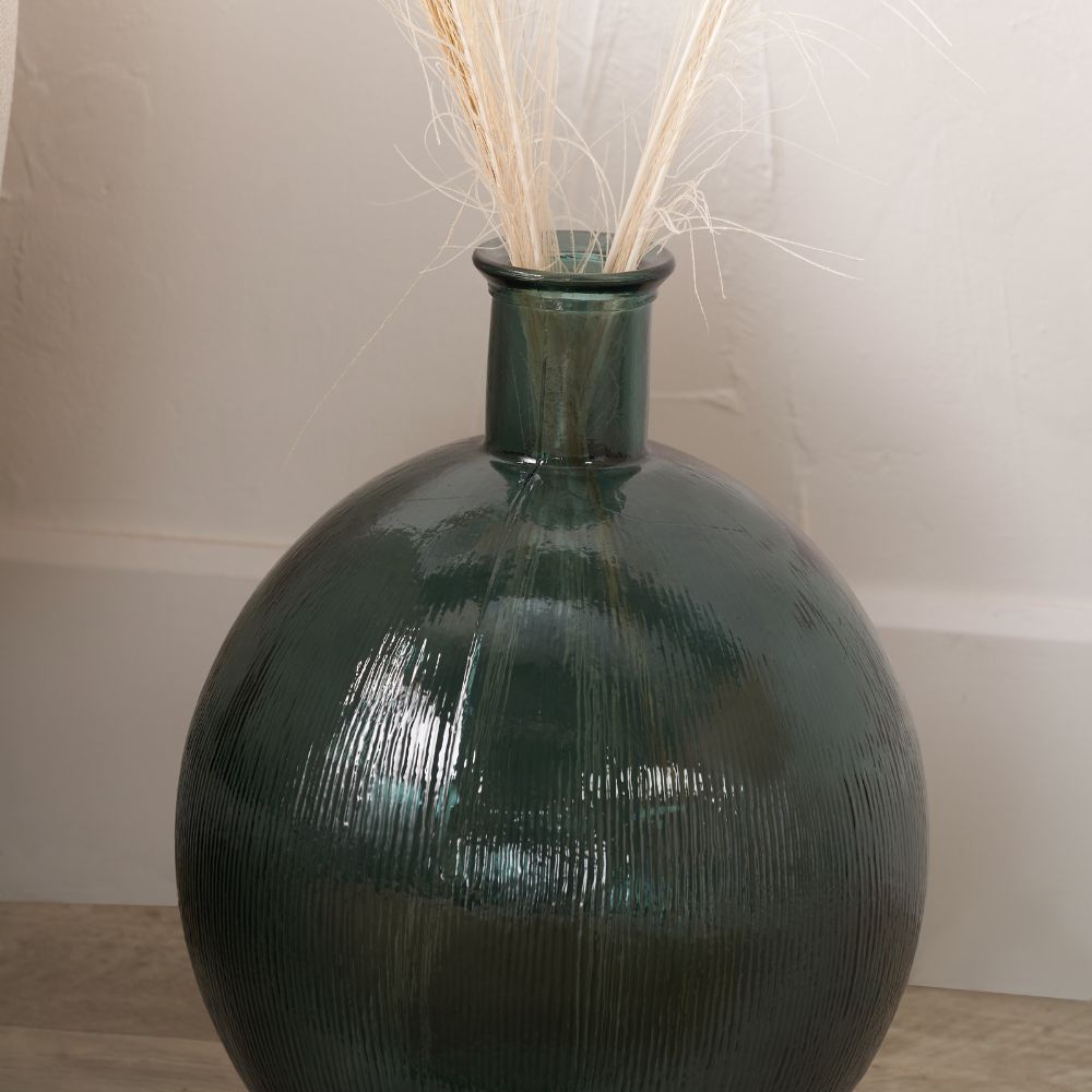 Recycled Glass Round Vase
