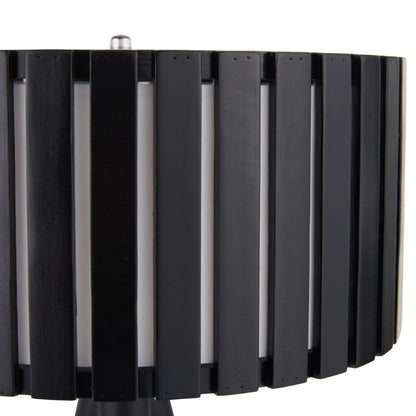 Rabanne Slatted Pine Wood Tripod Table Lamp