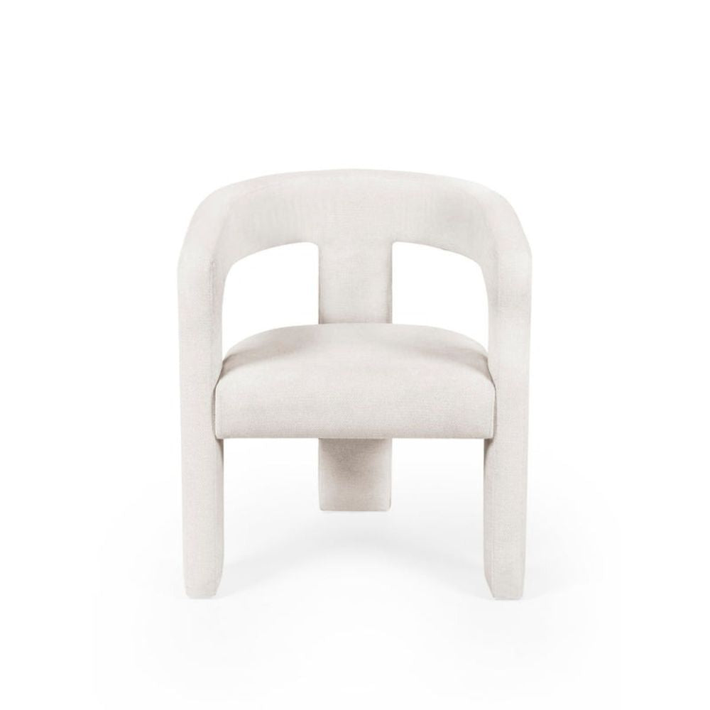 Elara Cream Chenille Upholstered Chair