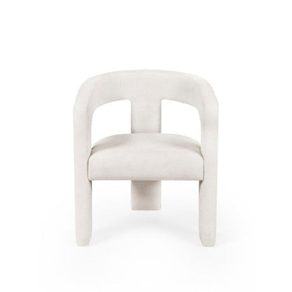 Elara Cream Chenille Upholstered Chair