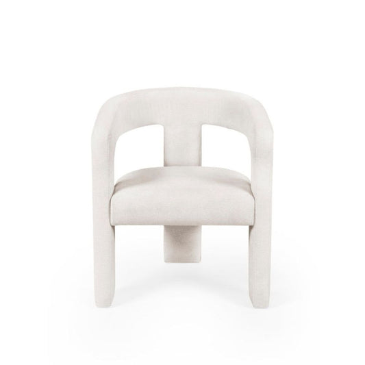 Elara Cream Chenille Upholstered Chair