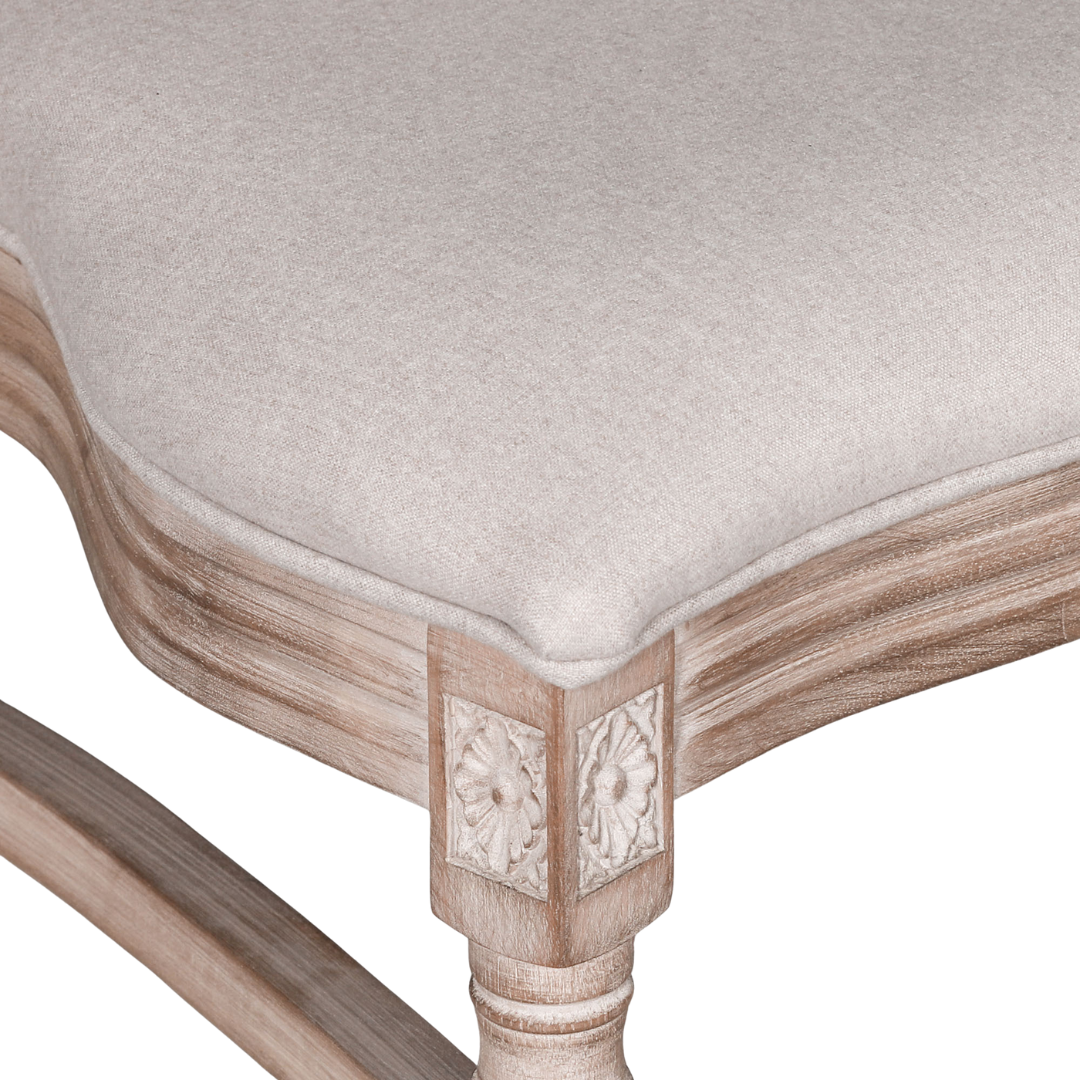 Louis Birch Wood Upholstered Dining Chair