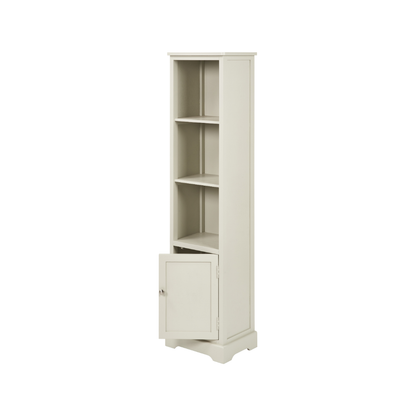 Croft Linen Pine Wood Slim 1 Door 3 Shelf Unit
