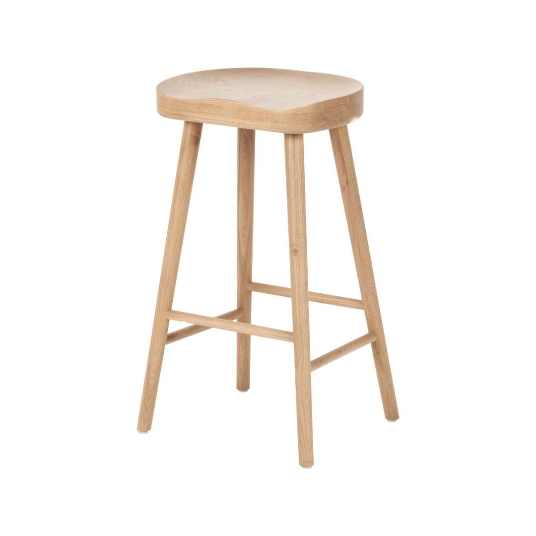 Laselle Ash Wood Bar Stool