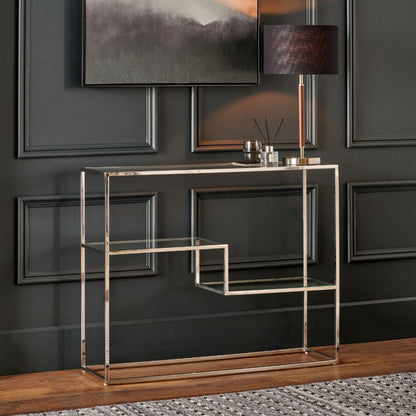 Aleandra Glass Console Table