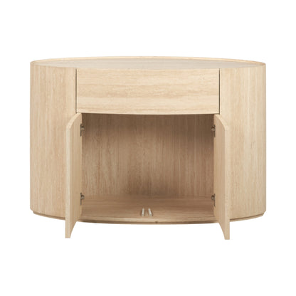 Tivoli Travertine Effect Veneer 1 Drawer 2 Door Sideboard