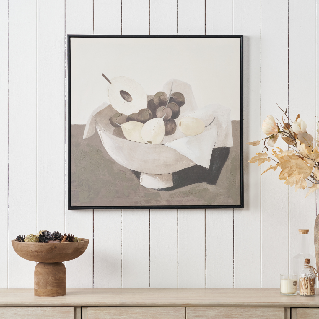 Fruit Design Canvas with Black Frame