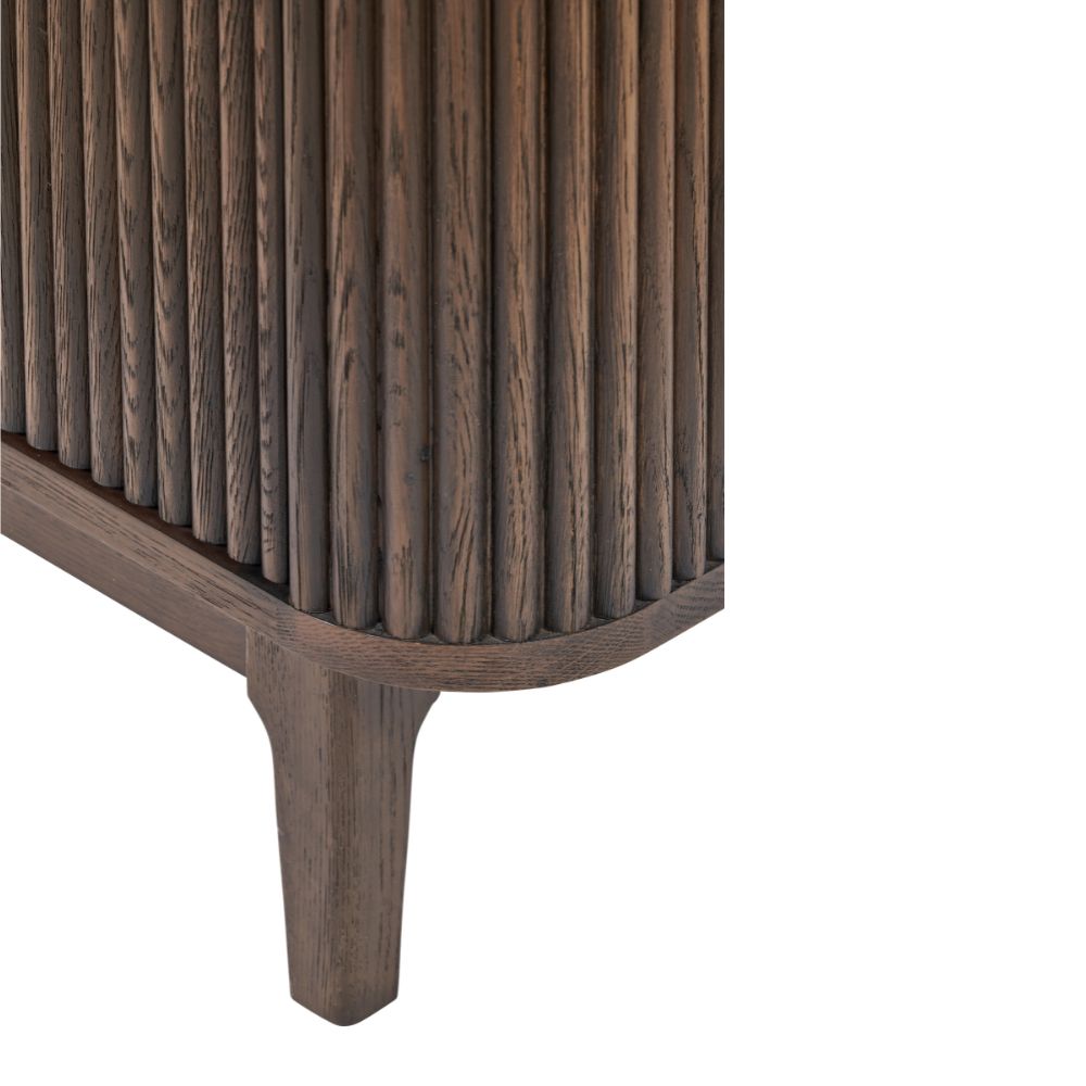 Raie Dark Brown Pine Wood Sideboard