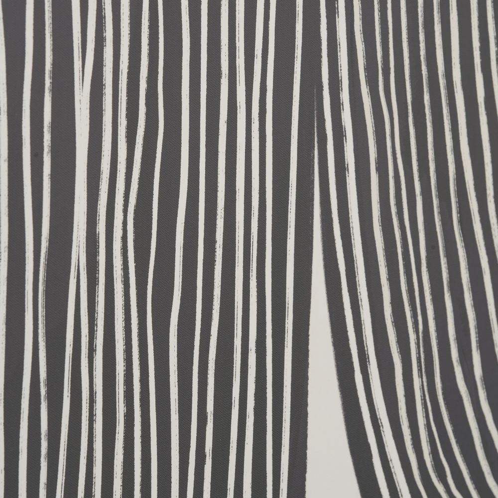 Abstract Canvas Black and Cream with Natural Frame