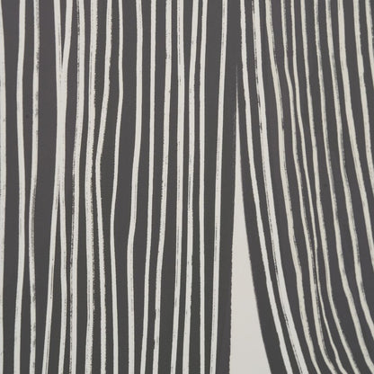 Abstract Canvas Black and Cream with Natural Frame