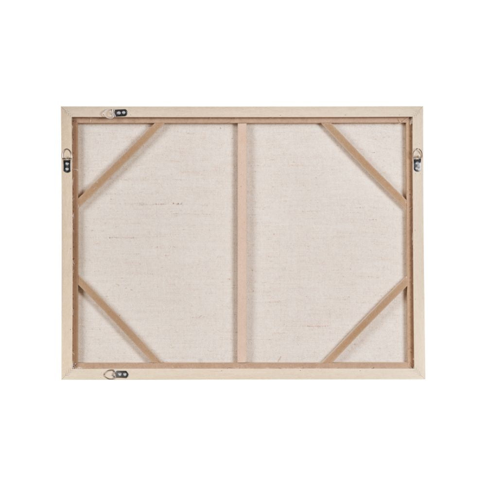 Textured Canvas White and Natural with Natural Frame