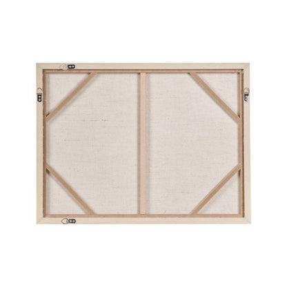 Textured Canvas White and Natural with Natural Frame