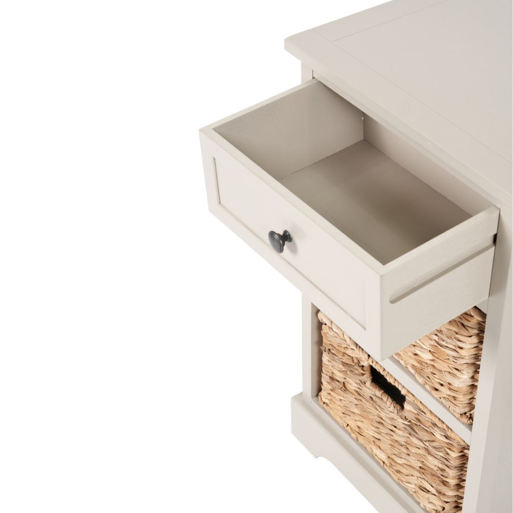 Devonshire Pine Wood 1 Drawer 2 Basket Unit