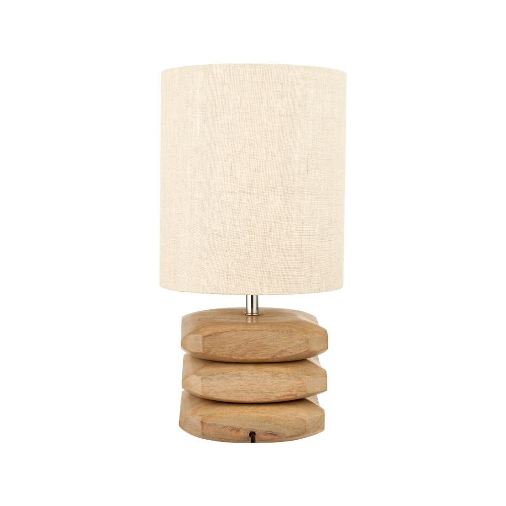 Amir Mango Wood Natural 3 Pebble Table Lamp