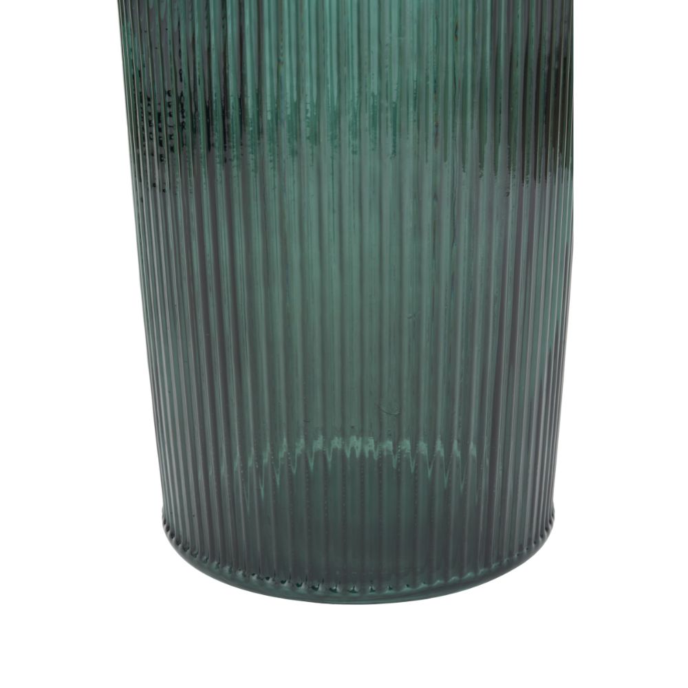 Recycled Glass Ribbed Vase Tall