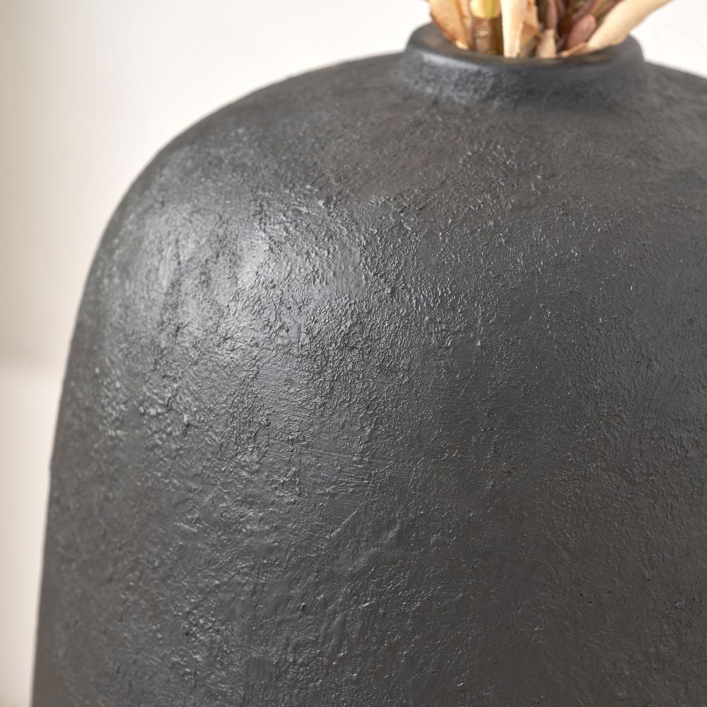 Fibrestone Black Decorative Tall Vase