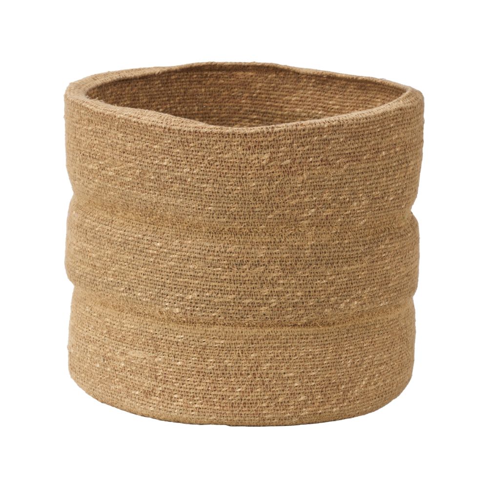 Seagrass Natural Ribbed Basket