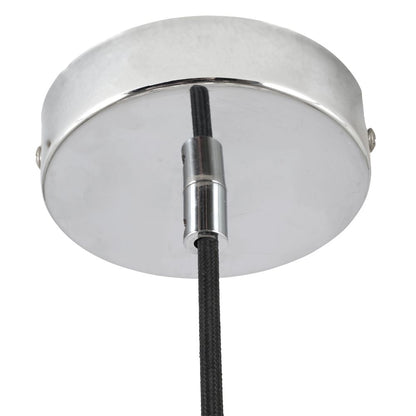 Asterope 6 White Orb and Shiny Chrome Metal Pendant