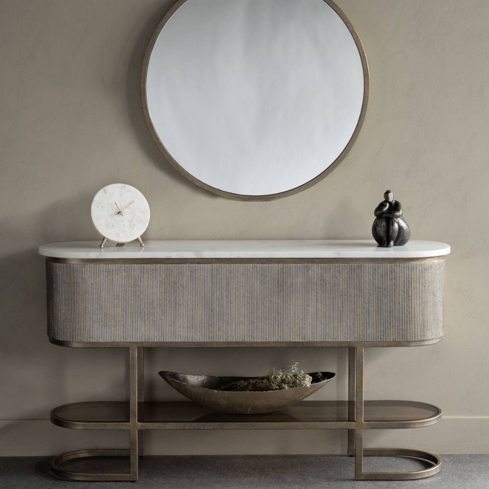 Belvedere Aged Gold Console Table
