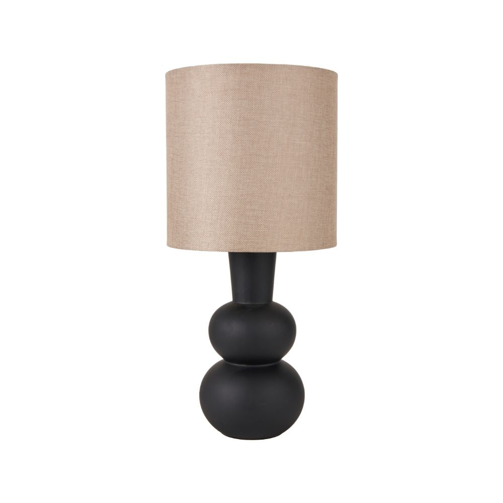 Aaliyah Ceramic White Curved Bottle Table Lamp