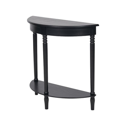 Heritage Pine Wood Half Moon Console Table