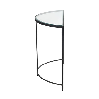 Marazzi Bevelled Glass Half Moon Console Table
