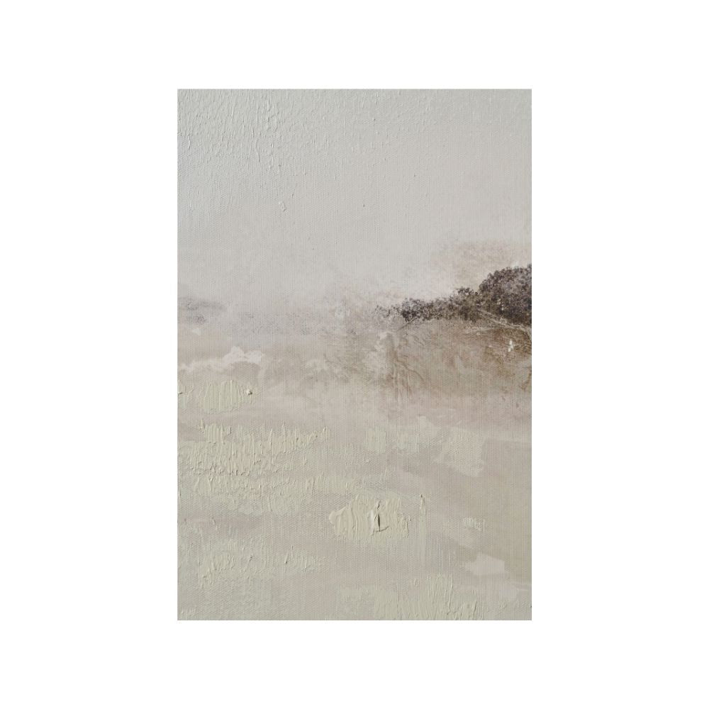 Abstract Canvas Grey and White with Black Frame