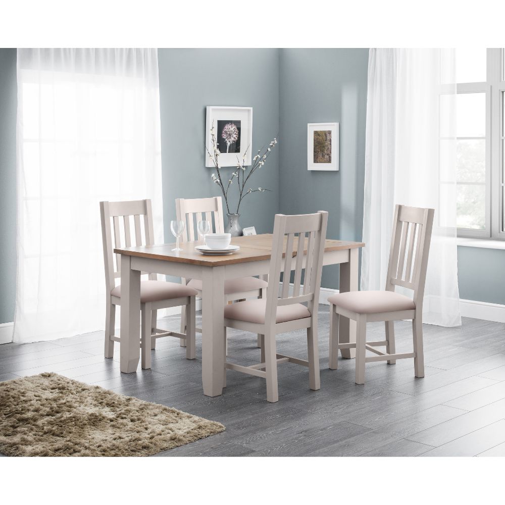 Richmond 1.4m Elephant Grey/Pale Oak Extendable Dining Table