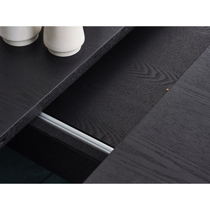 Louis Fluted 1.8m Extendable Dining Table Black