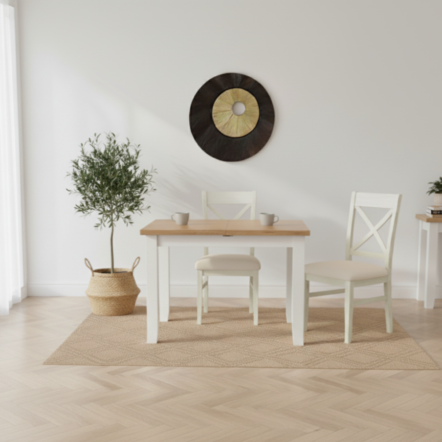 Marlborough White Oak 1.2m Extendable Dining Table