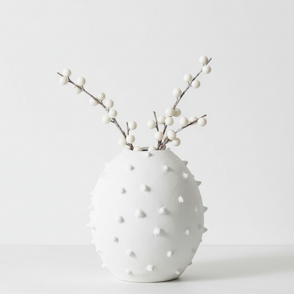 Metal Vase with Bobbles