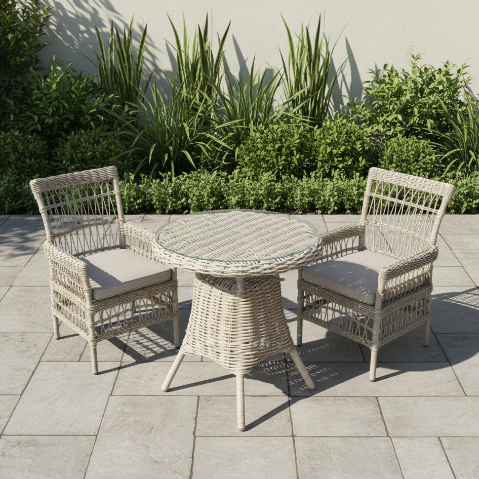 Amalfi Outdoor Bistro Table With Glass Top