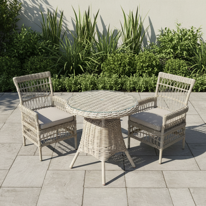 Amalfi Outdoor Bistro Table With Glass Top