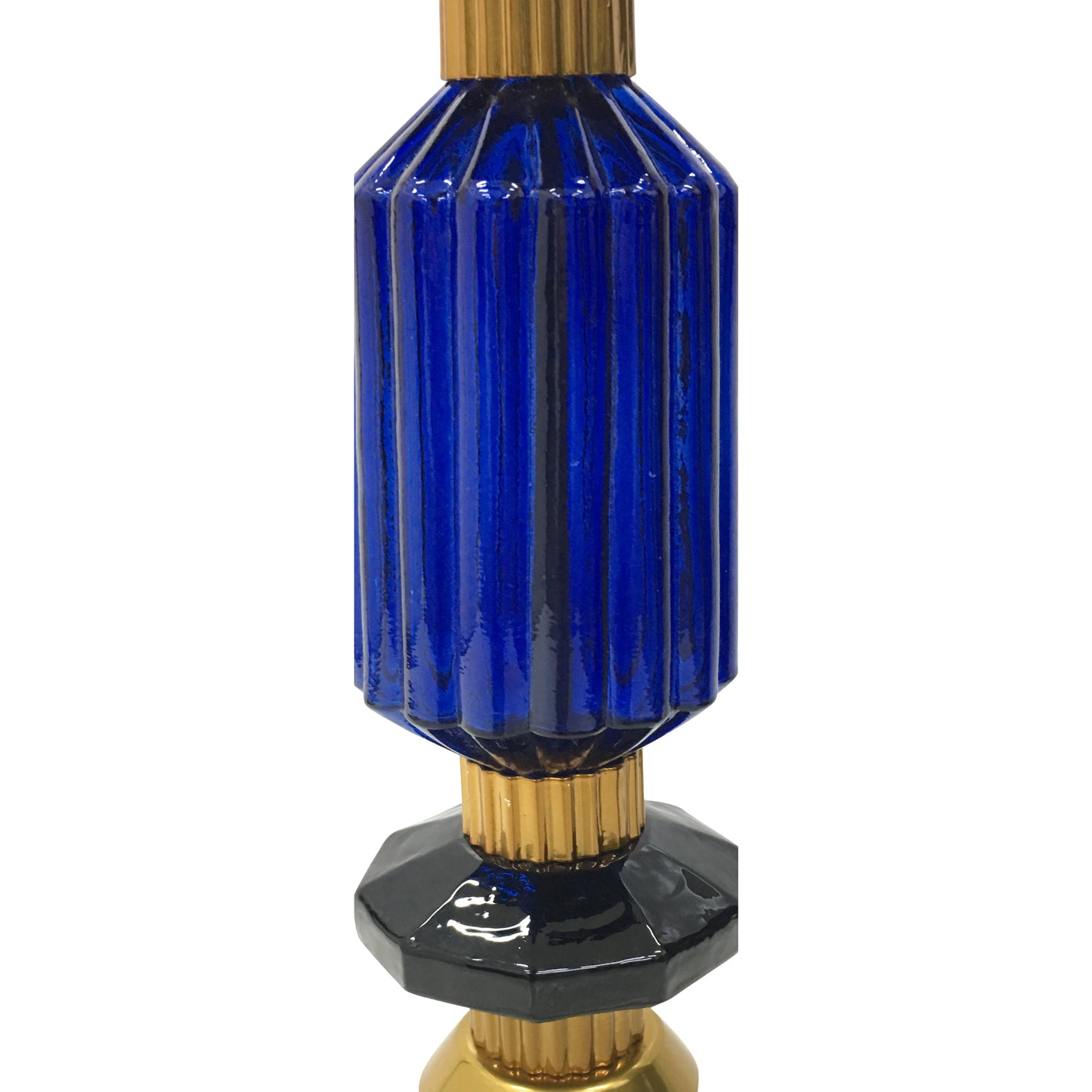 Alena Ink Blue and Frosted Glass Pendant