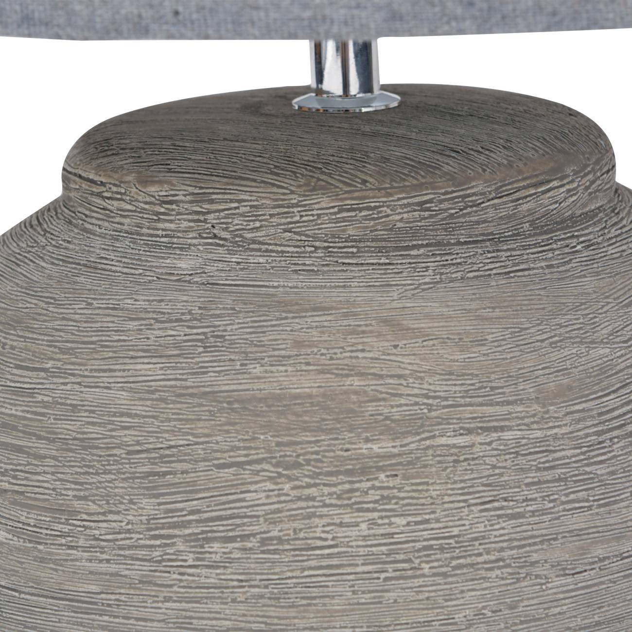 Baslow Etched Ceramic Grey Large Table Lamp