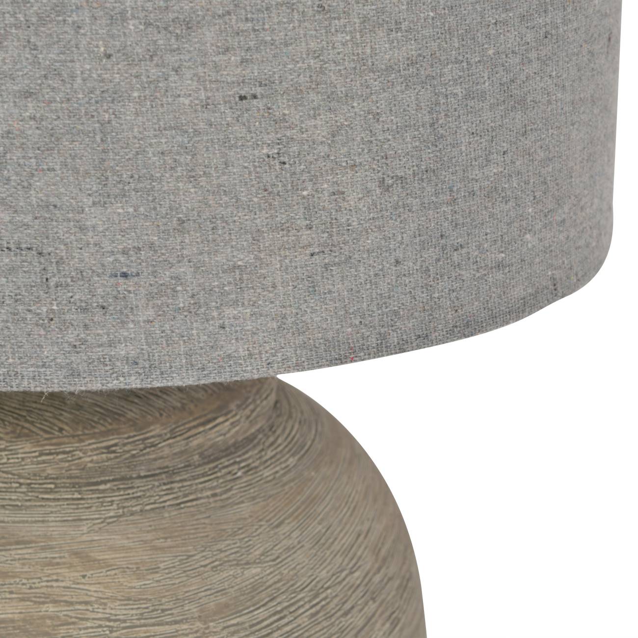 Baslow Etched Ceramic Grey Large Table Lamp