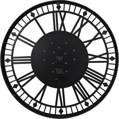 Gibbons Grey Skeleton Moving Cog Wall Clock