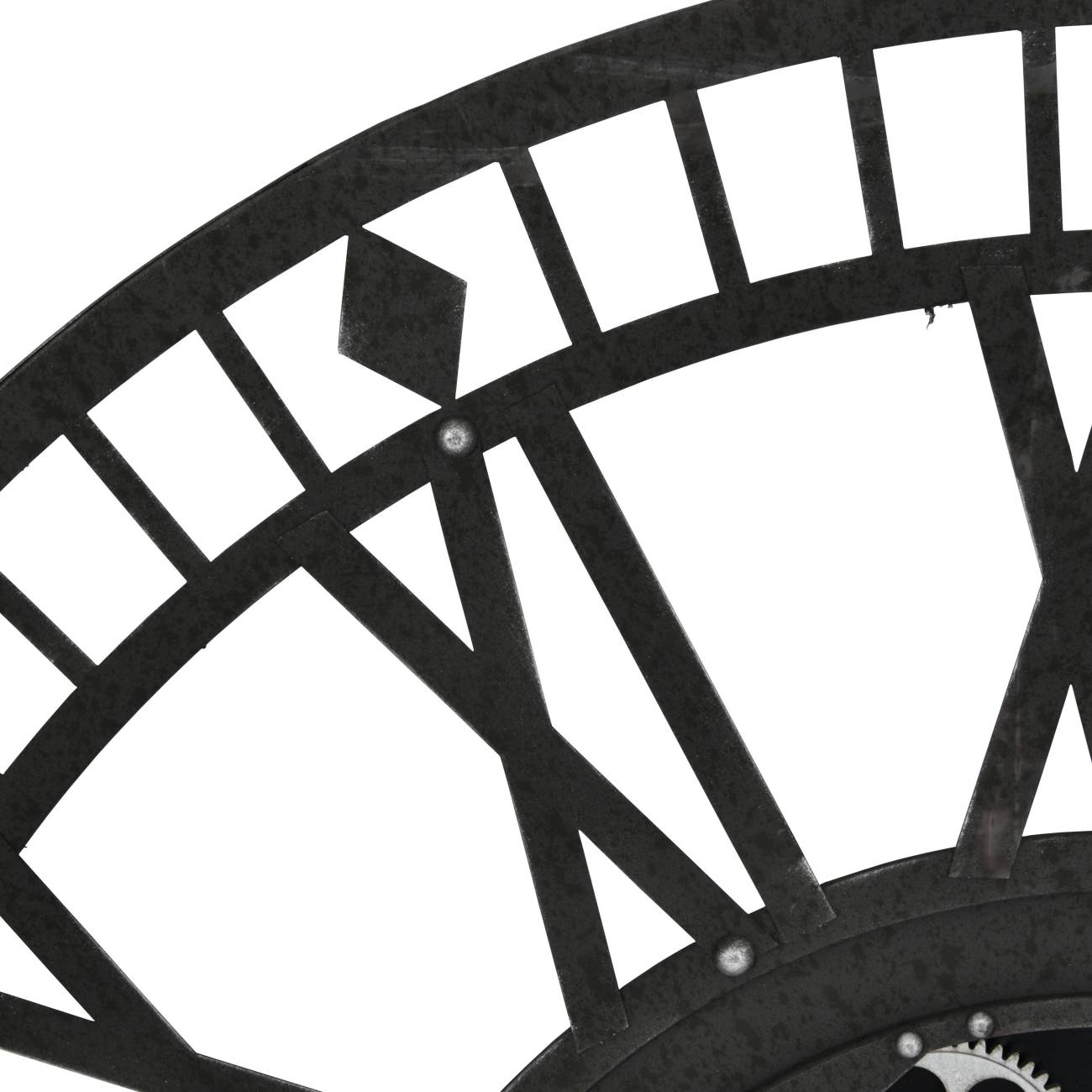 Gibbons Grey Skeleton Moving Cog Wall Clock