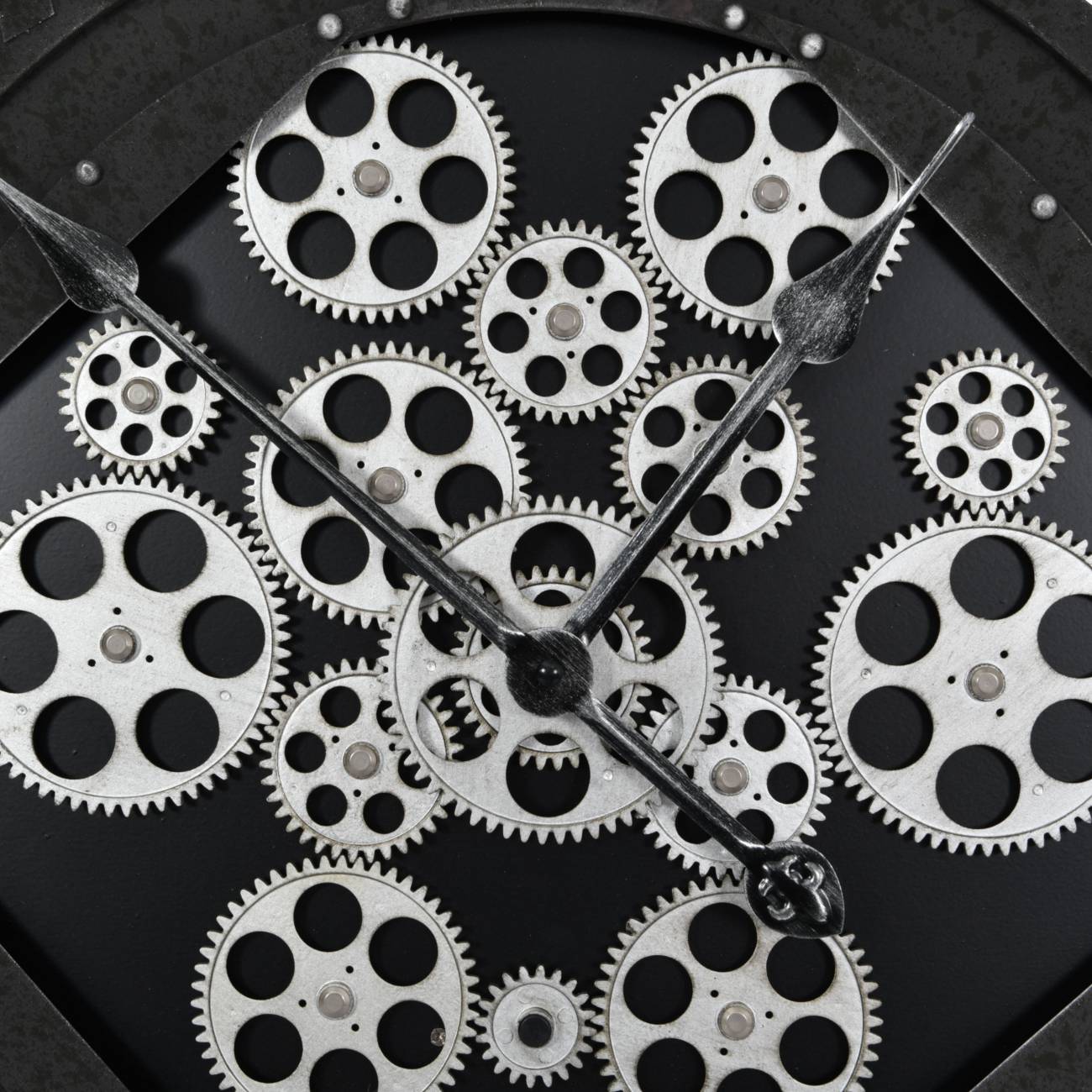 Gibbons Grey Skeleton Moving Cog Wall Clock